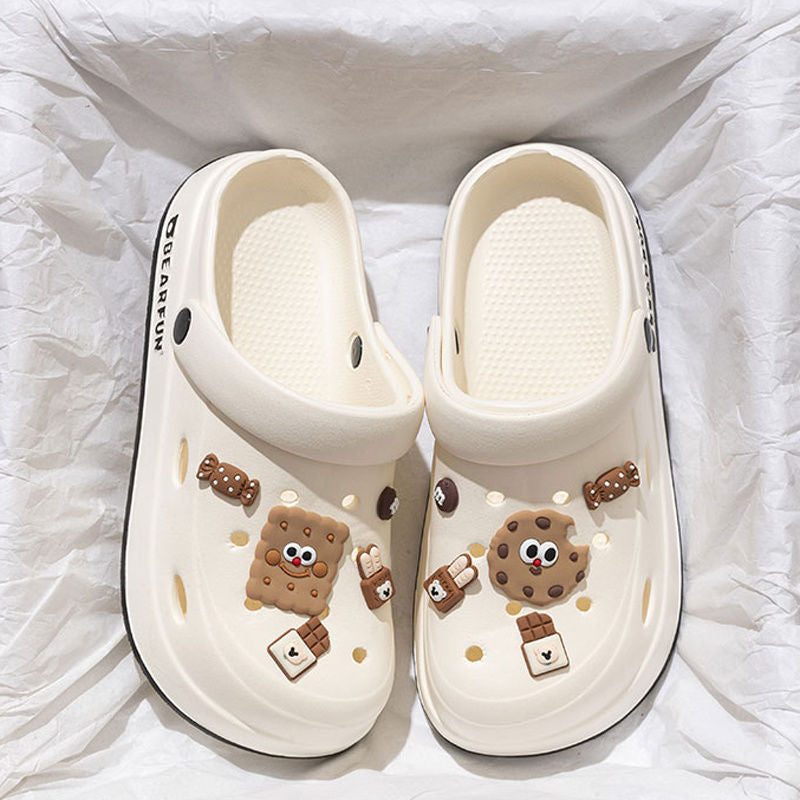 Hole shoes women's platform summer 2025 new home non-slip beach deodorant eva sandals slippers women's outer wear