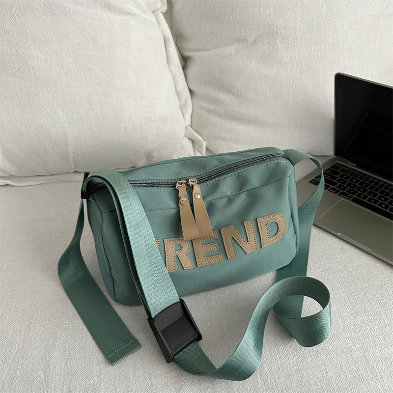 Letter printing fashion casual bag 2025 spring and summer new versatile ins shoulder messenger bag going out Korean women's bag