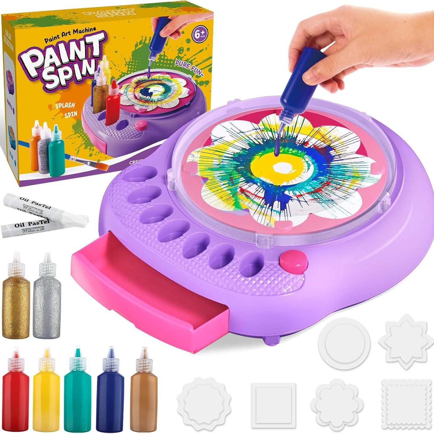 Cross-border children's coloring rotating electric graffiti clay toys Easter craft set boys and girls gifts