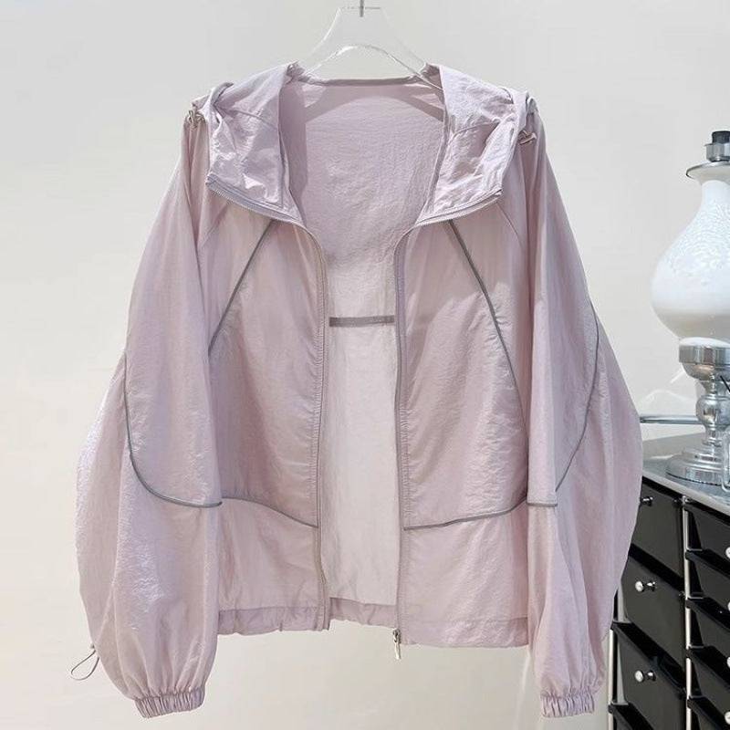 Breathable sun-drying clothes women's summer thin jacket 2025 new loose and versatile sun-drying clothes air-conditioning cardigan jacket