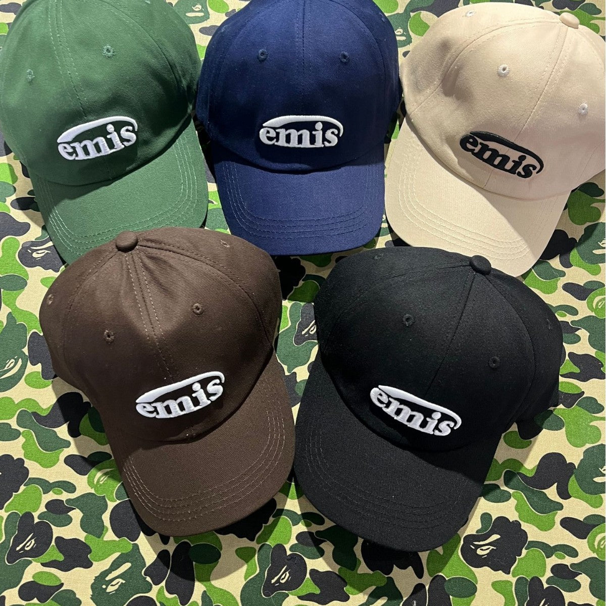 Emis hat women's new high version baseball cap Korean ins trendy brand green soft top shows face ducktongue black