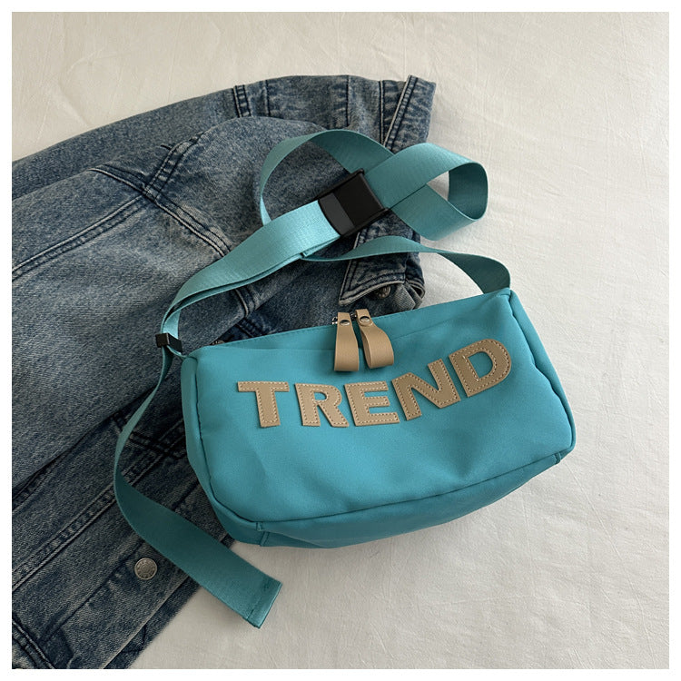 Oxford cloth bag women's 2025 new fashion sports fitness bag short trip shoulder bag red messenger women's bag