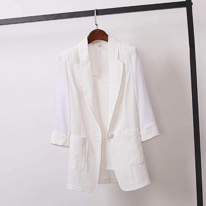 2025 new fashionable sweet large size women's clothing  blazer Korean version of casual suit