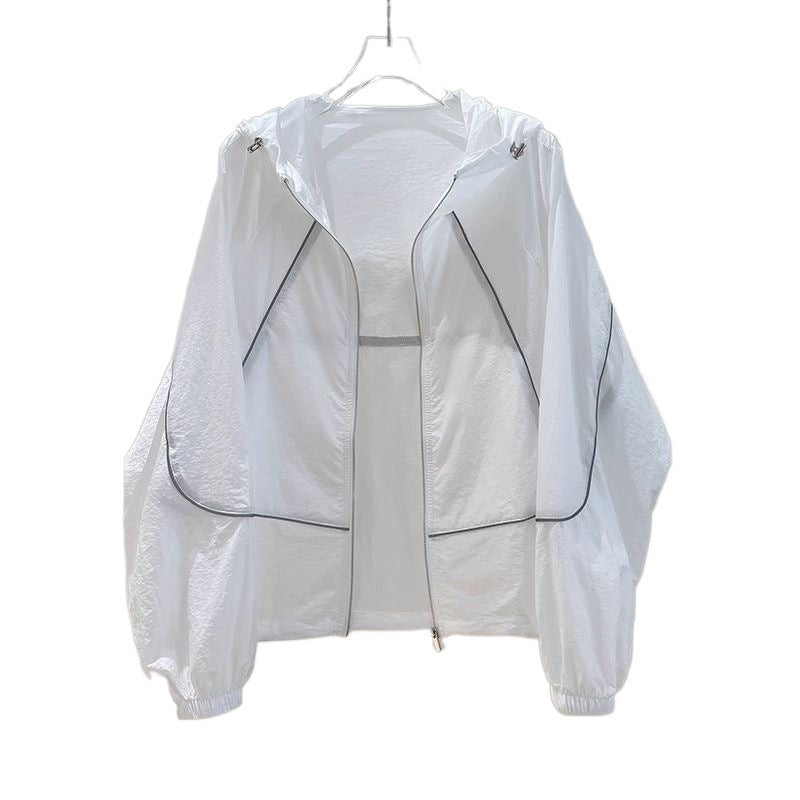 Breathable sun-drying clothes women's summer thin jacket 2025 new loose and versatile sun-drying clothes air-conditioning cardigan jacket