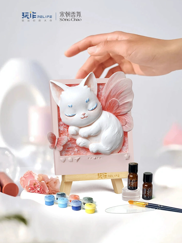 Aromatherapy refrigerator magnet coloring DIY digital oil painting Van Gogh acrylic paint three-dimensional relief painting