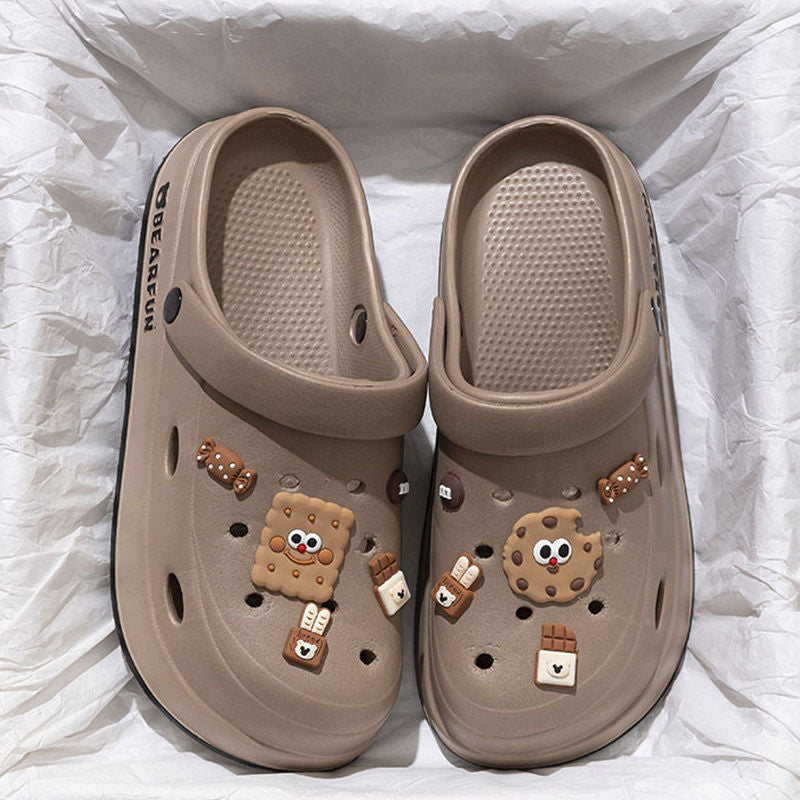 Hole shoes women's platform summer 2025 new home non-slip beach deodorant eva sandals slippers women's outer wear