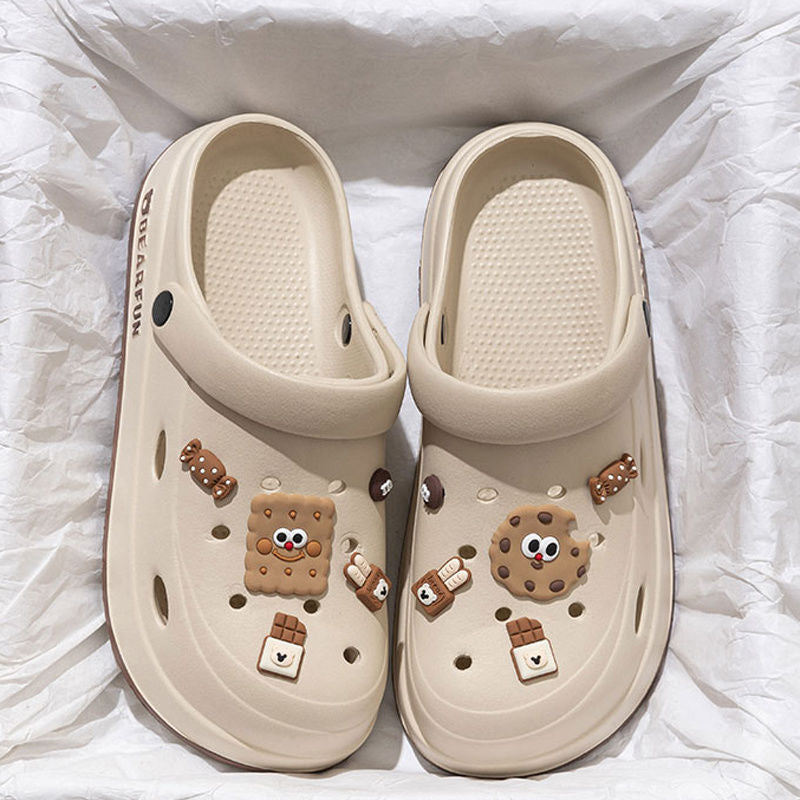 Hole shoes women's platform summer 2025 new home non-slip beach deodorant eva sandals slippers women's outer wear