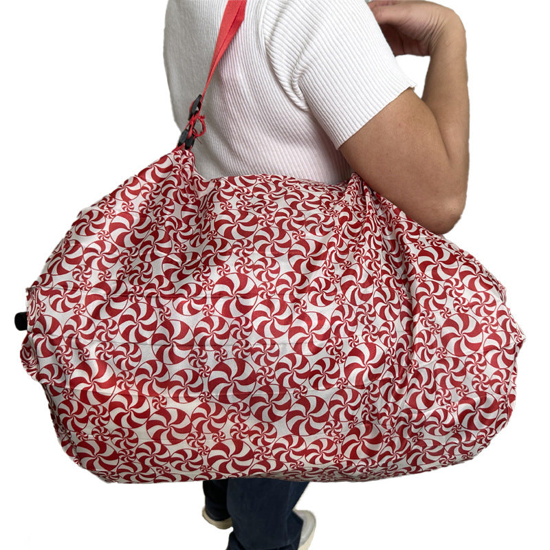 Portable foldable supermarket shopping bag large capacity bag waterproof cloth bag grocery bag tote bag large environmental protection bag