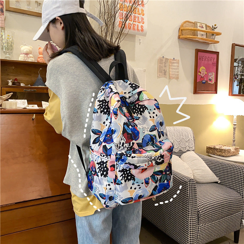 2025 new schoolbag female ins style, Korean version college student backpack primary school junior high school leisure college style backpack female