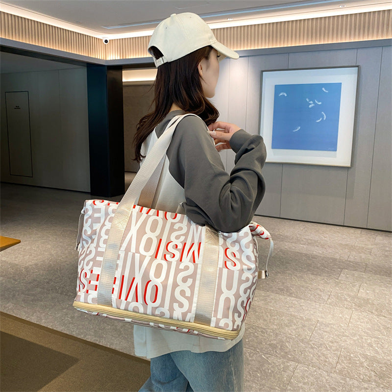 2025 new business trip large-capacity fitness travel bag high-end large bag hanging trolley case lightweight handbag