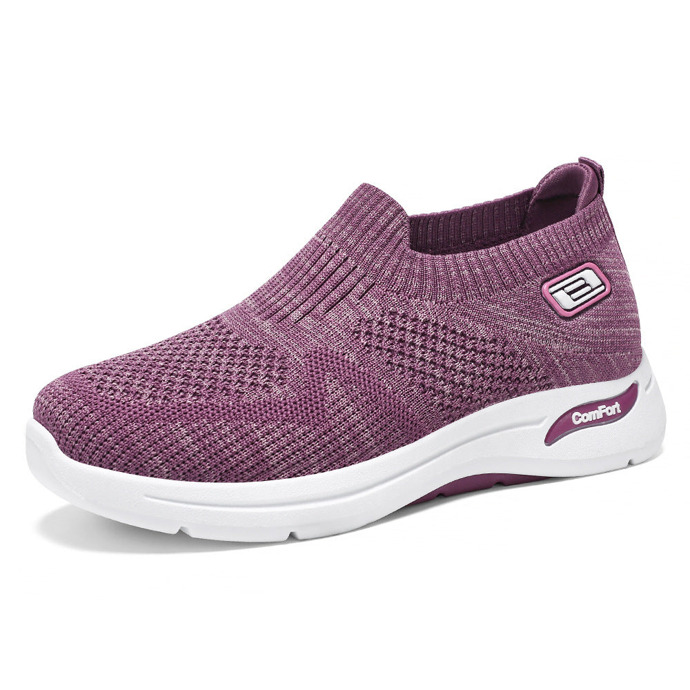 Shoes women's 2025 new foreign trade women's shoes casual and lightweight soft-soled mother shoes flat-soled fashionable breathable sports shoes women