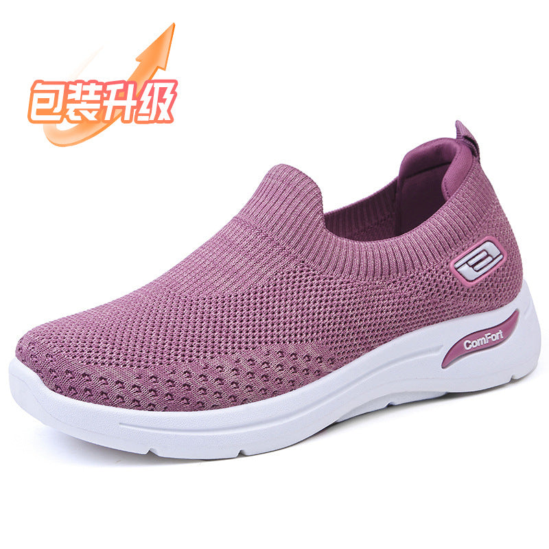 Shoes women's 2025 new foreign trade women's shoes casual and lightweight soft-soled mother shoes flat-soled fashionable breathable sports shoes women