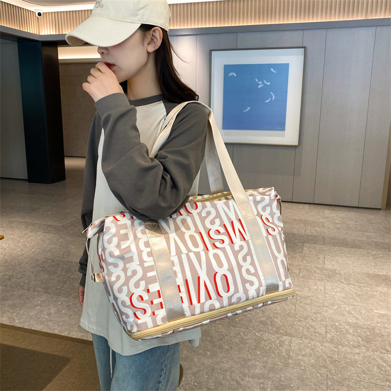 2025 new business trip large-capacity fitness travel bag high-end large bag hanging trolley case lightweight handbag