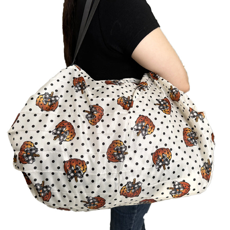 Portable foldable supermarket shopping bag large capacity bag waterproof cloth bag grocery bag tote bag large environmental protection bag