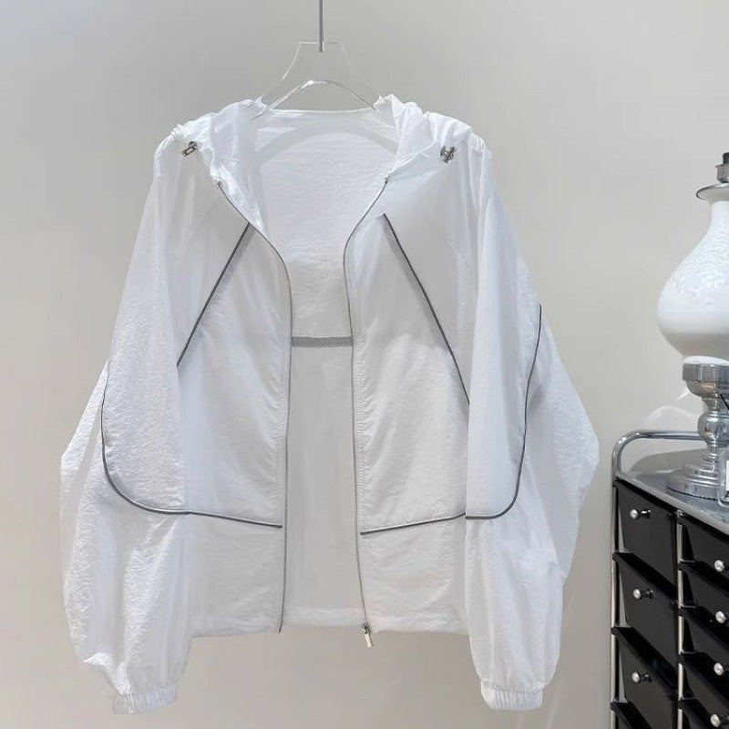 Breathable sun-drying clothes women's summer thin jacket 2025 new loose and versatile sun-drying clothes air-conditioning cardigan jacket