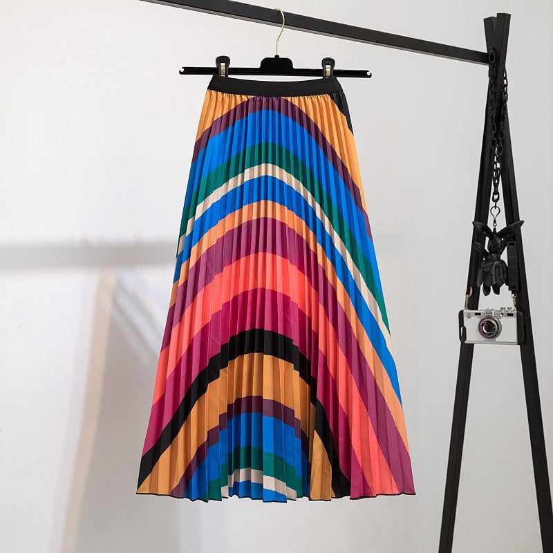 New skirt women's clothing Europe and the United States ebay Amazon cross-border explosion skirt printing cartoon pleated skirt wholesale