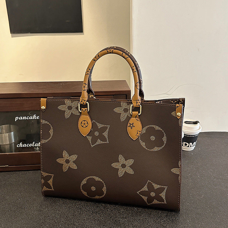 European and American retro women's bags 2025 new fashion foreign atmosphere handbags large capacity shoulder bags