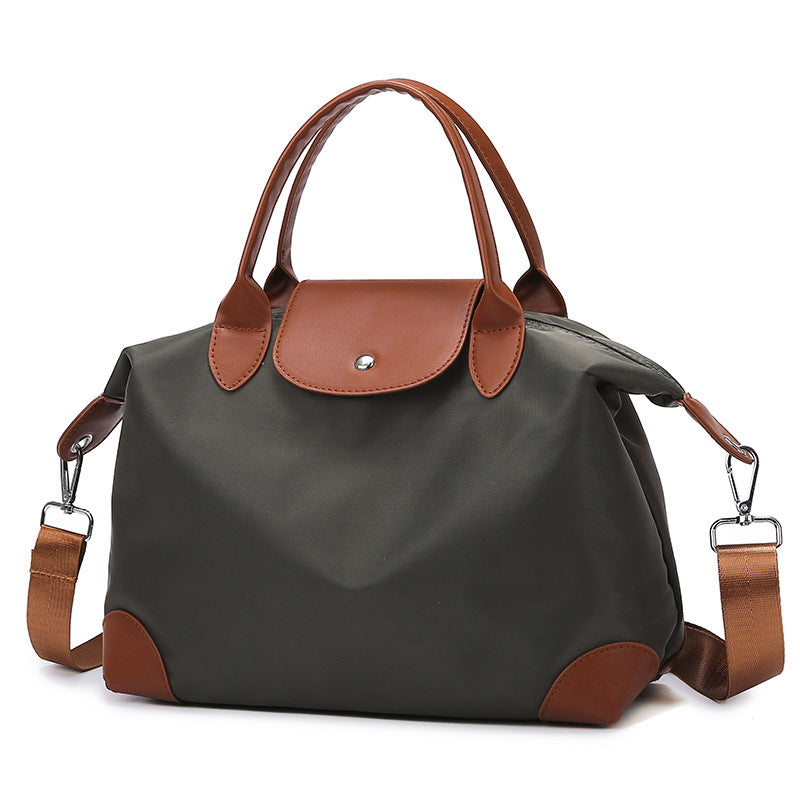 British retro short trip boarding bag shoulder oblique span bag nylon large capacity commuter versatile handbag women