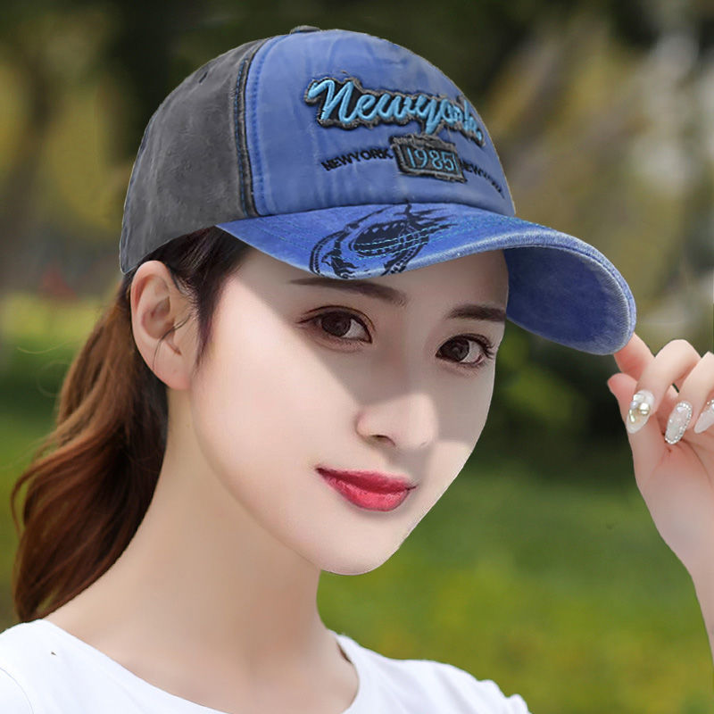 Hat Women's Spring Summer Versatile Sunscreen Baseball Cap Men's Washed Old Cycling Outdoor Casual Cap Sun Cap