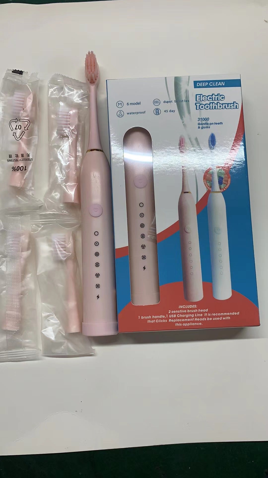 Electric toothbrush soft bristle rechargeable fully automatic waterproof ultrasonic electric toothbrush universal for adults