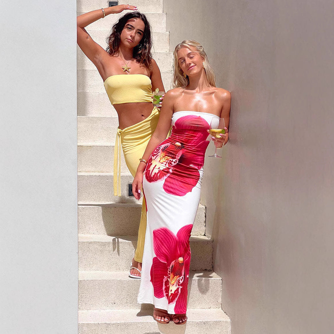 2025 Fashionable sexy slim fit hip print dress