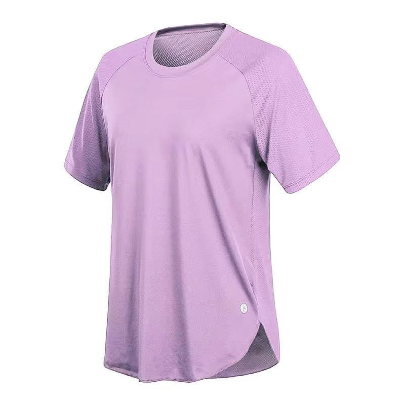 Quick-drying shirts women's sports running training fitness clothes loose large size short-sleeved mesh breathable thin tops summer factory