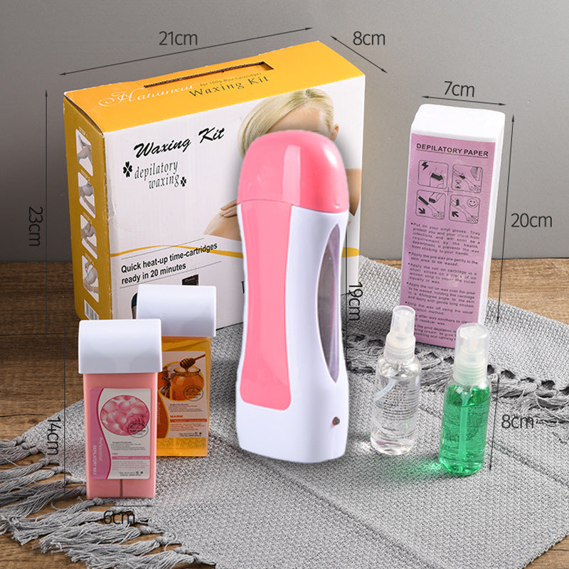 Boxed 3-piece set, whole body beauty wax strip, hair removal wax therapy instrument, wax melting machine, heater