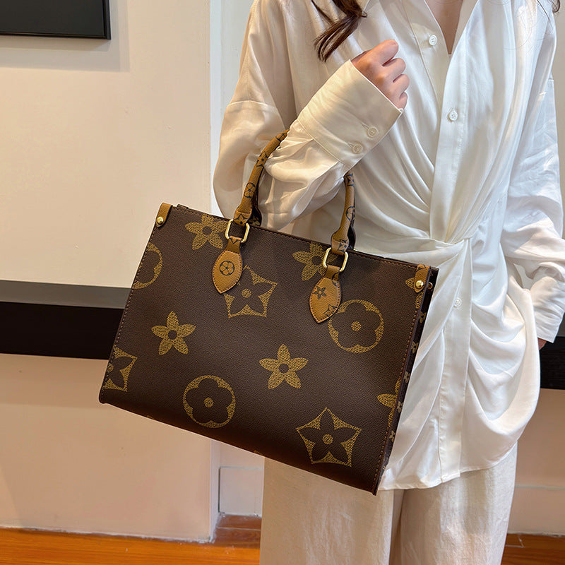 European and American retro women's bags 2025 new fashion foreign atmosphere handbags large capacity shoulder bags