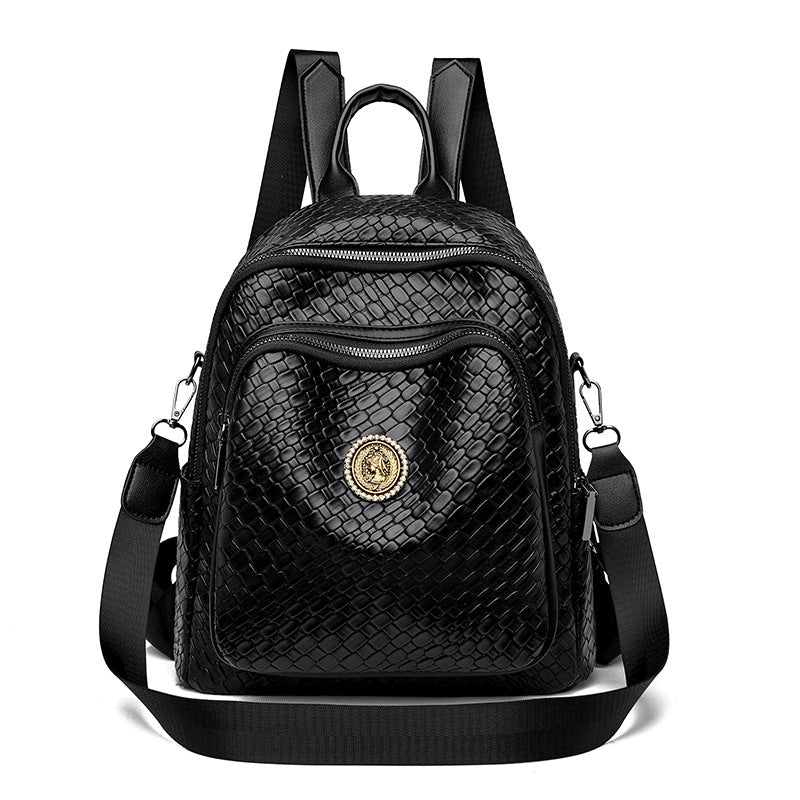 Fashion backpack women's 2025 new large-capacity soft leather anti-theft travel women's bag, foreign style versatile casual backpack