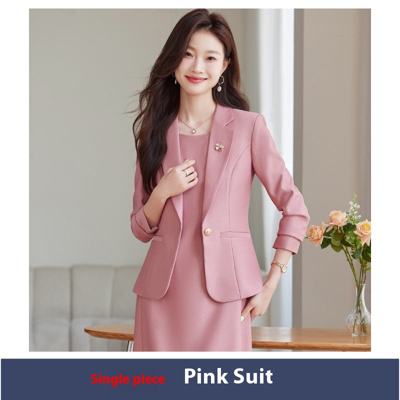 Spring and Autumn New Suit Dress Set Casual Temperament Two-piece Professional Suit High-end Muse Fan Jacket