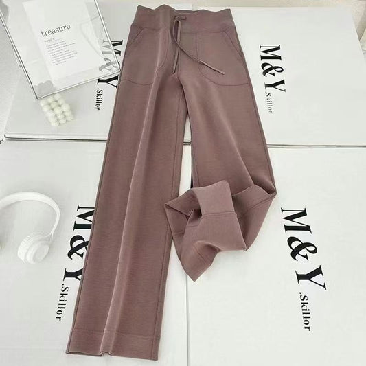 Stretch Modal High-Waisted Straight Leg Pants