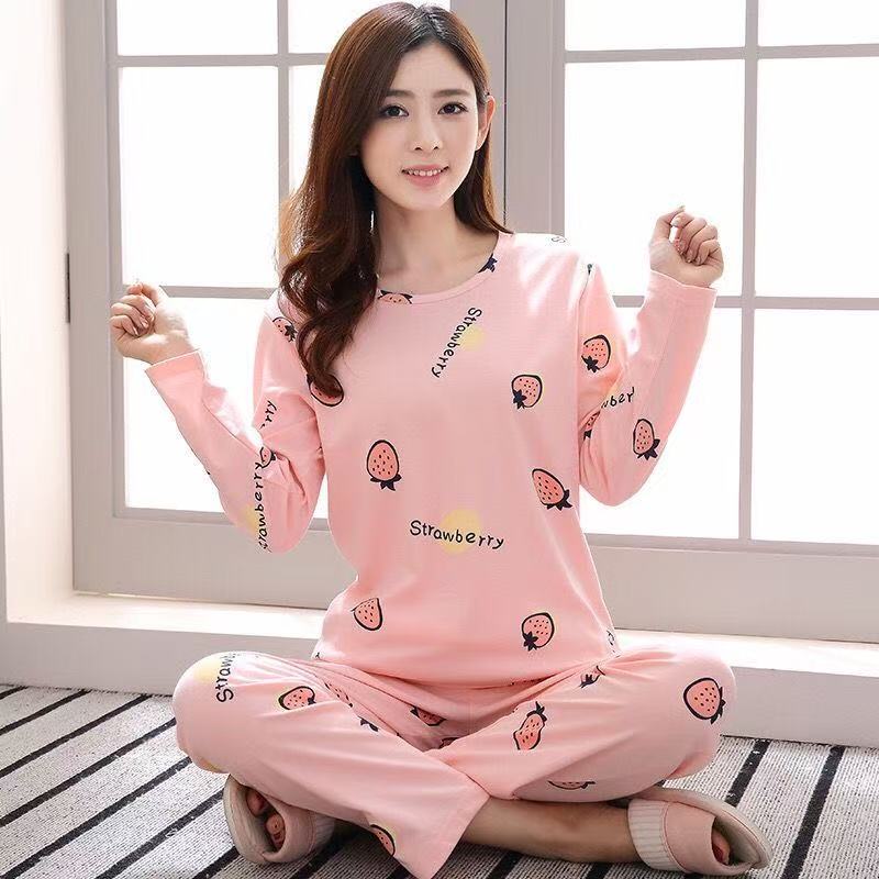 Long-sleeved thin pajamas set