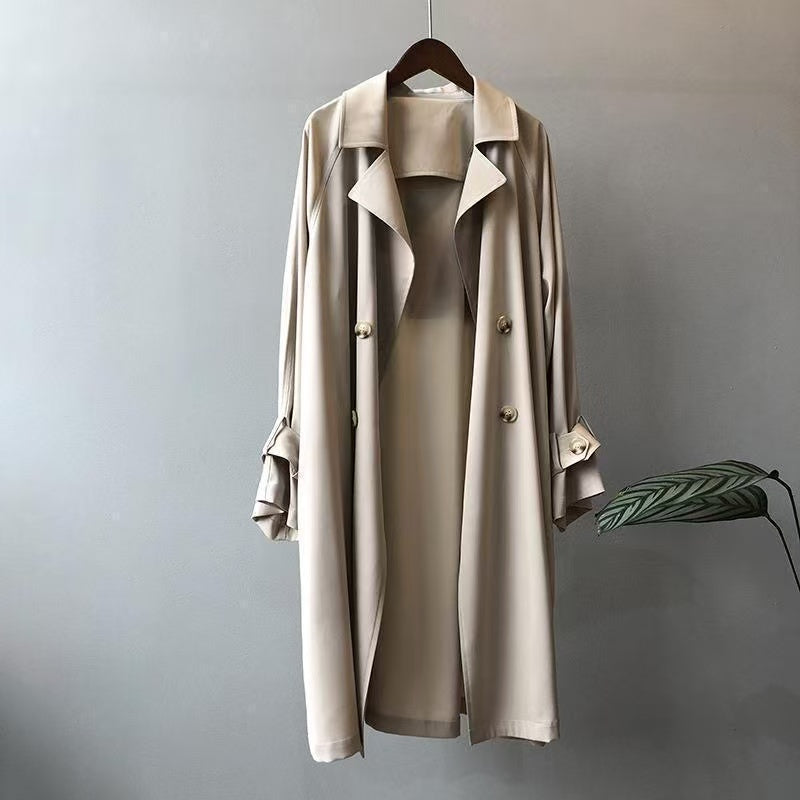 Long British style trench coat
