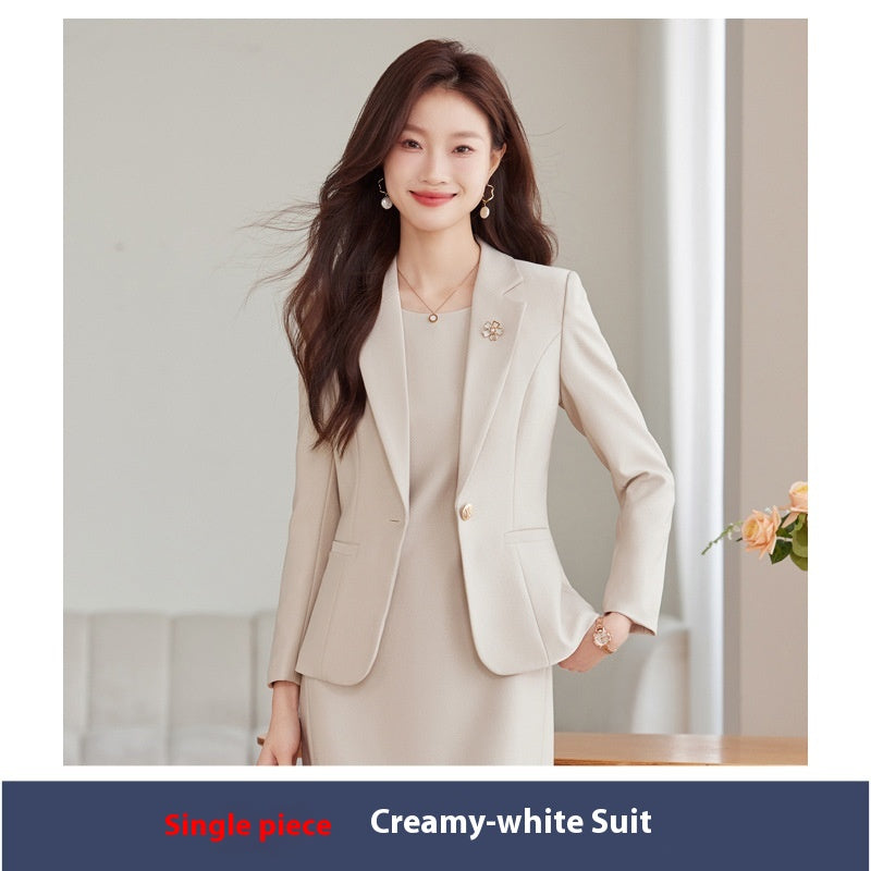 Spring and Autumn New Suit Dress Set Casual Temperament Two-piece Professional Suit High-end Muse Fan Jacket