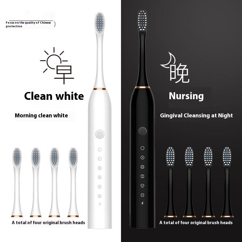 Electric toothbrush soft bristle rechargeable fully automatic waterproof ultrasonic electric toothbrush universal for adults
