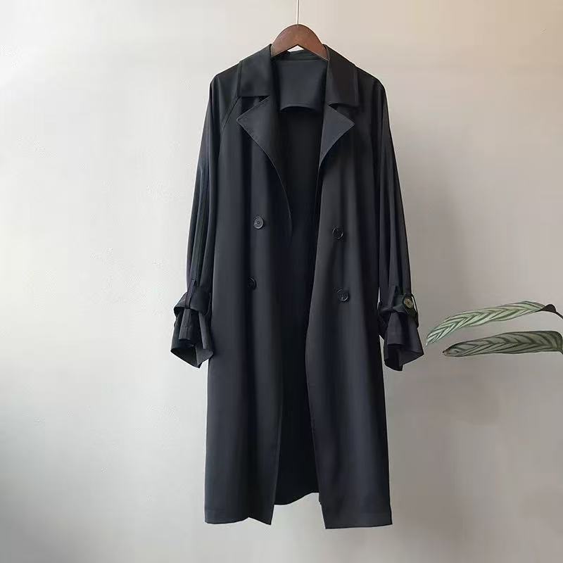 Long British style trench coat