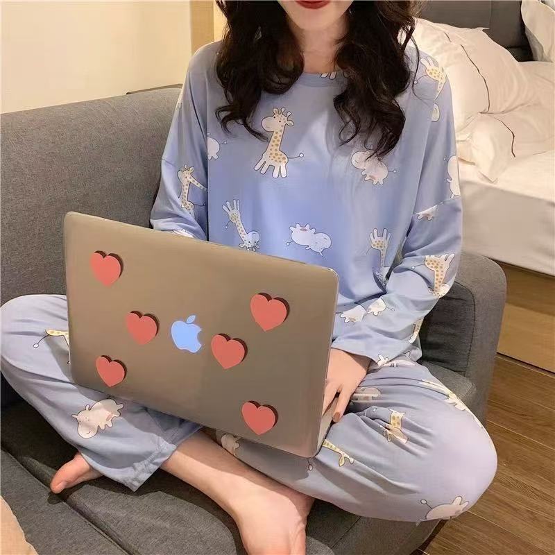 Long-sleeved thin pajamas set