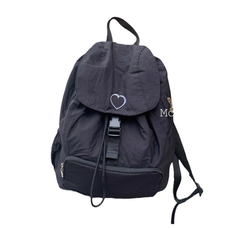 New love ins style niche Korean leisure lightweight daily large-capacity nylon shoulder travel schoolbag