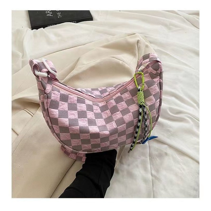 Bag Women 2025 New Versatile Casual Canvas Bag Large Capacity Crossbody Dumpling Bag Premium Niche Fanny Bag