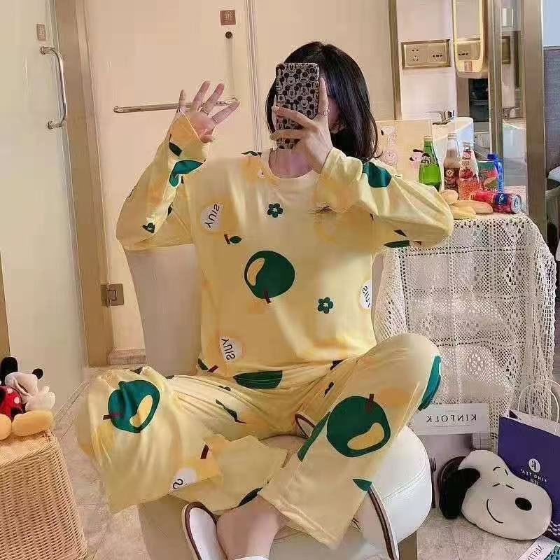 Long-sleeved thin pajamas set