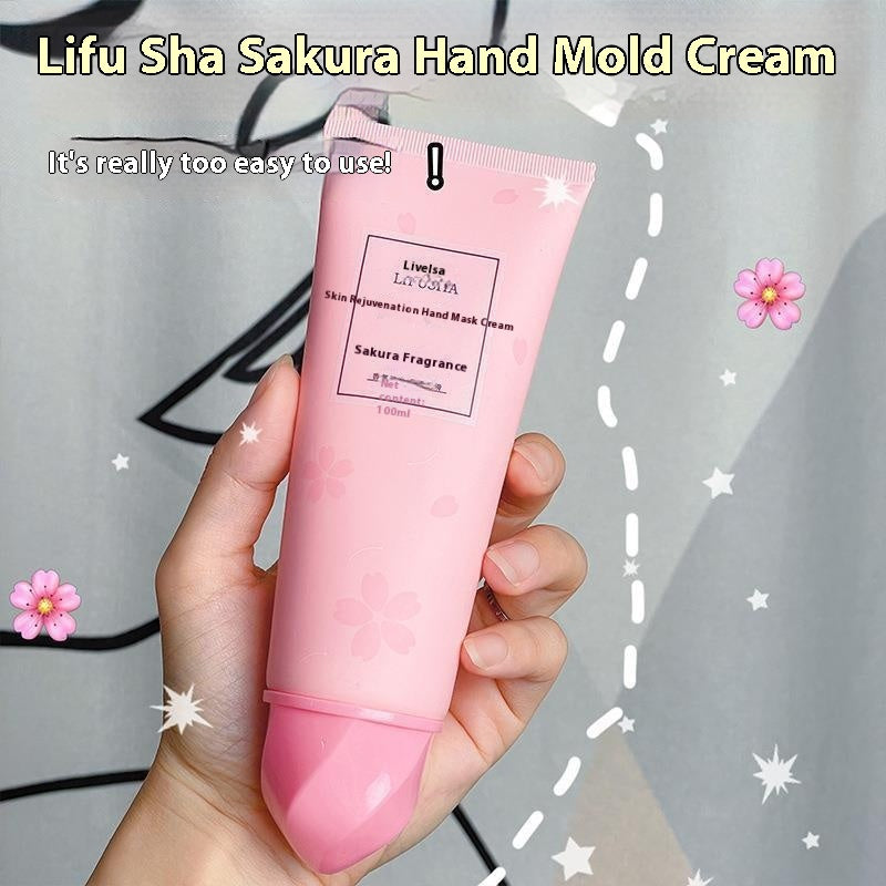 Cherry Blossom Fragrance Rejuvenation Hand Mask Cream Autumn and Winter Hydrating and Moisturizing Fragrance Hand Cream