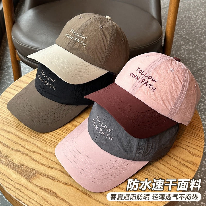 Outdoor waterproof quick-drying cap men's and women's fashion color matching baseball cap spring and summer sports sunscreen hat light and breathable