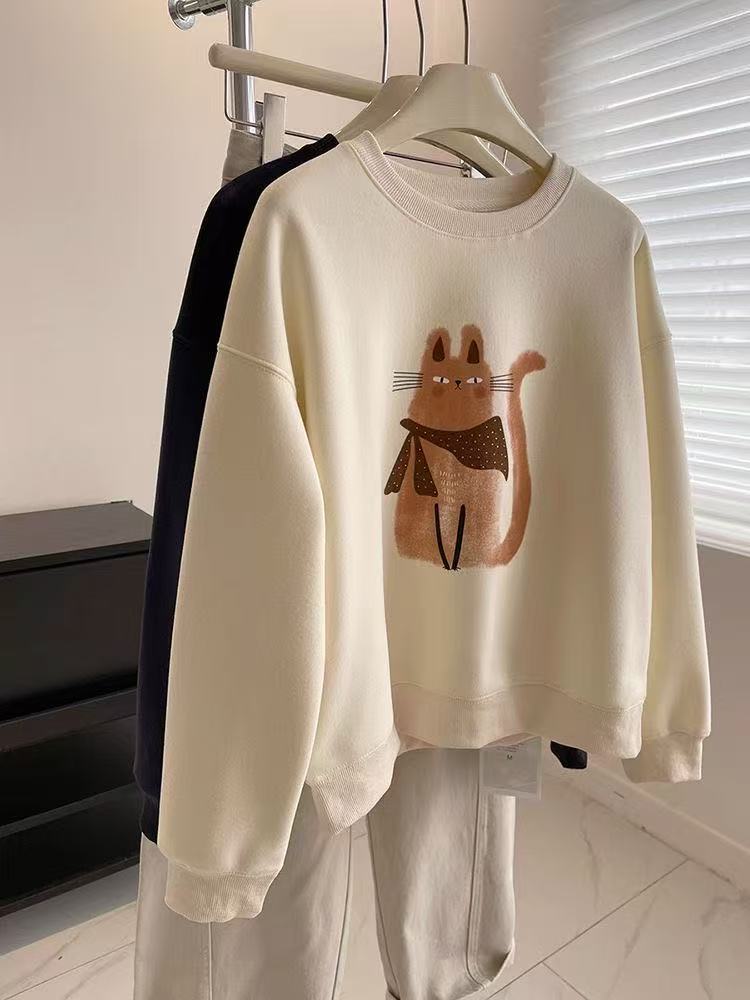 Mickey style long-sleeved sweatshirt