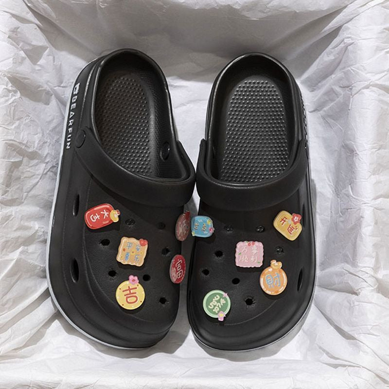 Hole shoes women's platform summer 2025 new home non-slip beach deodorant eva sandals slippers women's outer wear