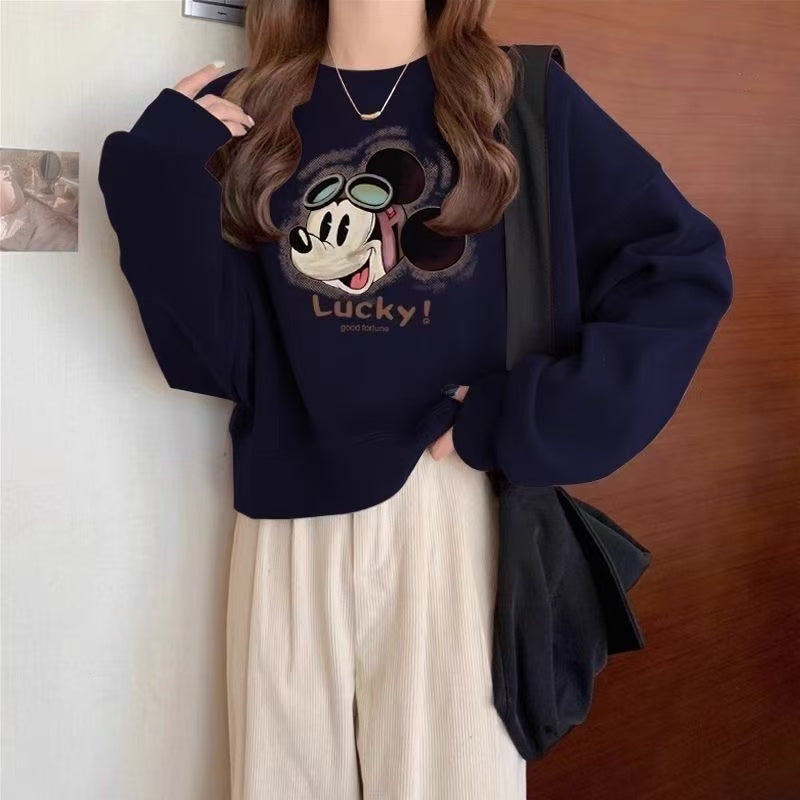 Mickey style long-sleeved sweatshirt