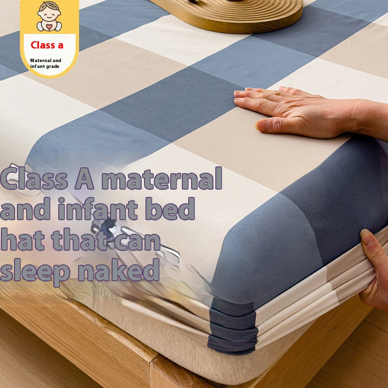 Skin-friendly mattress mattress cover 1.8 meters 2 meters brown mattress protective cover Simmons bed cover all-inclusive, dirty-proof