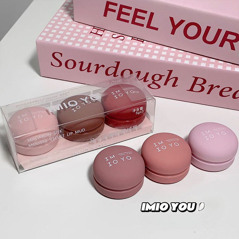 IMIO YOU Mousse Mist Velvet Lip Mud Velvet Matte Lipstick White Easy Coloring Set Student Party Plain Lip Gloss