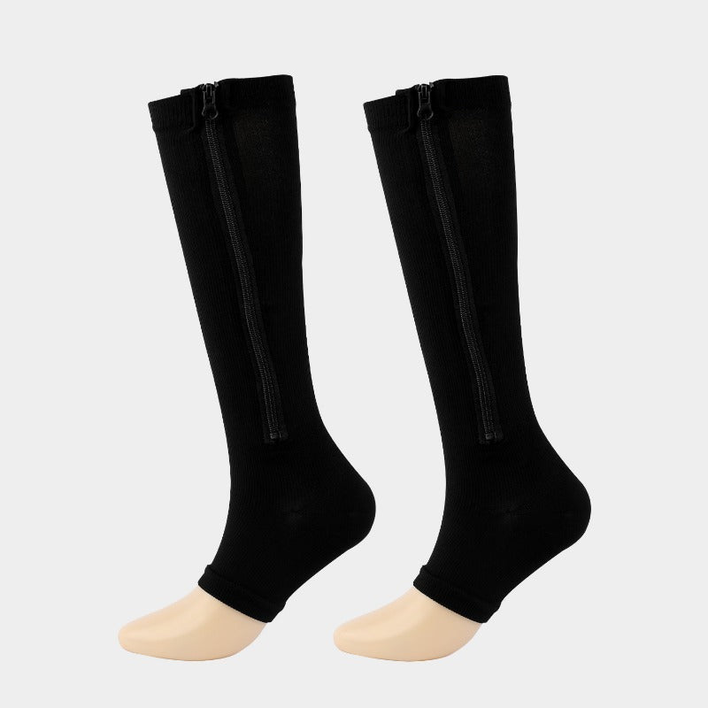 Sports pressure socks compression zipper socks - elastic leg socks