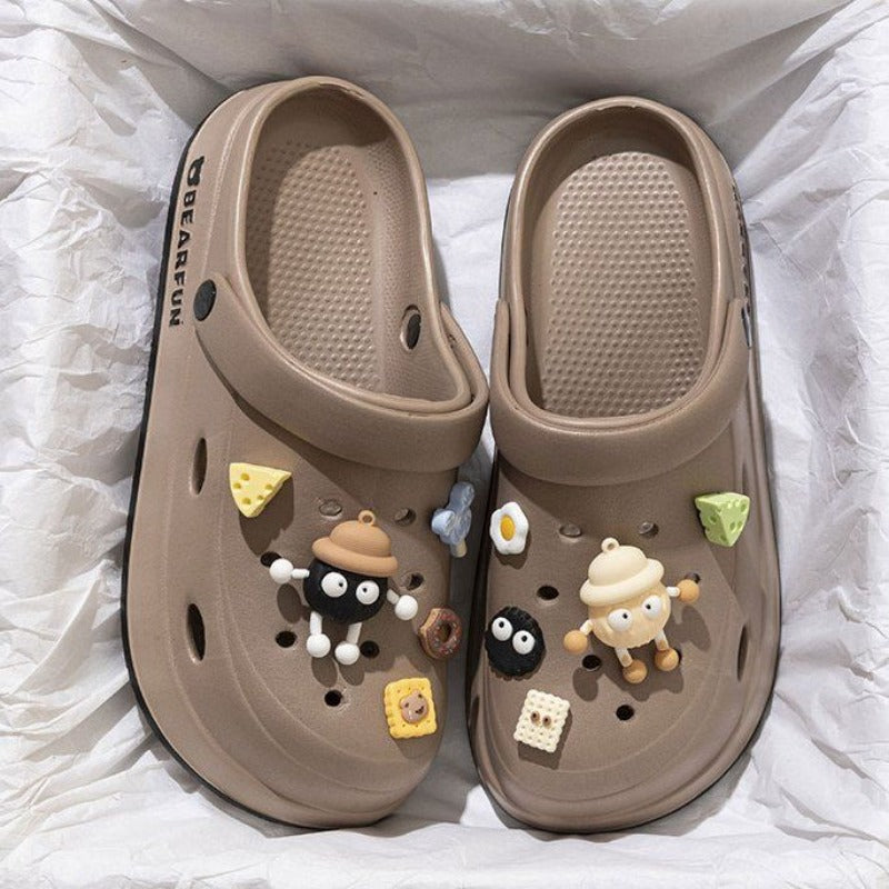 Hole shoes women's platform summer 2025 new home non-slip beach deodorant eva sandals slippers women's outer wear