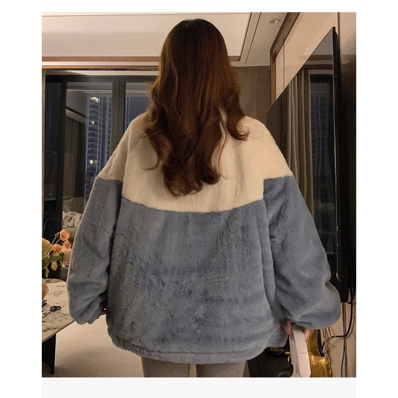 2025 New Thickened Lamb Wool Coat for Girls, Cute and Warm Jacket for Middle and High School Students